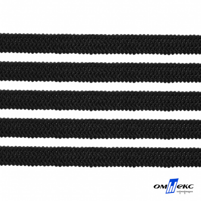 Лента эластичная вязанная (резинка) 4 мм (200+/-1 м) 400 гр/м2 черная бобина "ОМТЕКС" - купить в Сочи. Цена: 1.78 руб.
