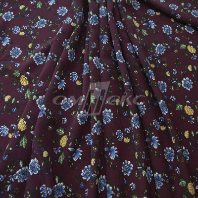 Плательная ткань "Фламенко" 4.1, 80 гр/м2, шир.150 см, принт растительный - купить в Сочи. Цена 259.21 руб.