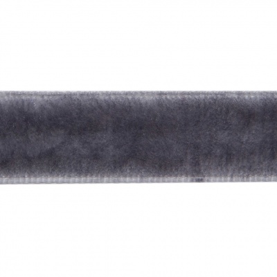 Лента бархатная нейлон, шир.12 мм, (упак. 45,7м), цв.189-т.серый - купить в Сочи. Цена: 457.61 руб.