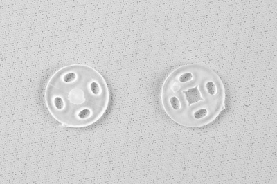 Кнопки пришивные пластиковые 10 мм, блистер 24шт, цв.-прозрачные - купить в Сочи. Цена: 48.41 руб.