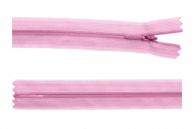 Молния потайная Т3 513, 60 см, капрон, цвет св.розовый - купить в Сочи. Цена: 10.13 руб.