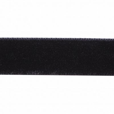 Лента бархатная нейлон, шир.12 мм, (упак. 45,7м), цв.03-черный - купить в Сочи. Цена: 448.27 руб.