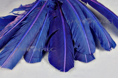 Декоративный Пучок из перьев, перо 23см/синий - купить в Сочи. Цена: 12.34 руб.