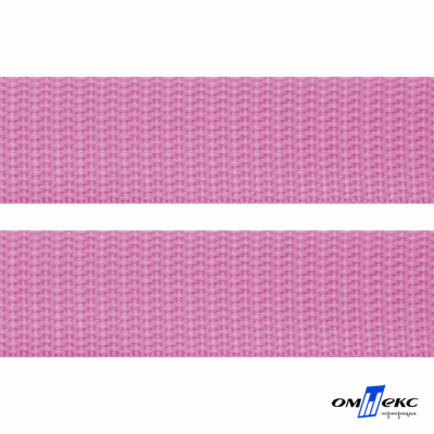Розовый - цв.513 -Текстильная лента-стропа 550 гр/м2 ,100% пэ шир.25 мм (боб.50+/-1 м) - купить в Сочи. Цена: 405.80 руб.