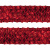 Тесьма с пайетками 3, шир. 35 мм/уп. 25+/-1 м, цвет красный - купить в Сочи. Цена: 1 321.65 руб.